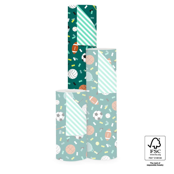 Geschenkpapier-Rolle | Sports Mint