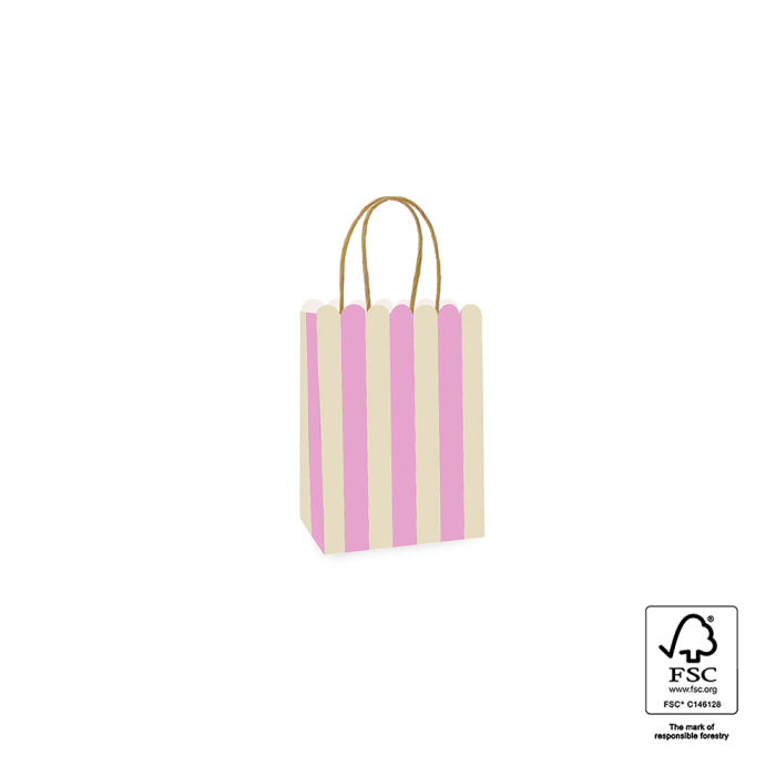 Papiertüte Wave | Rosa/Biscuit