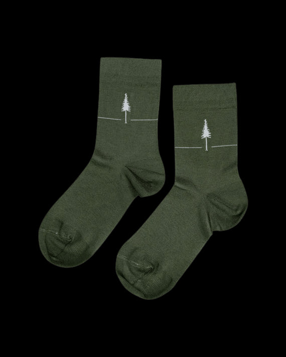 Tree Socks Standard Single green