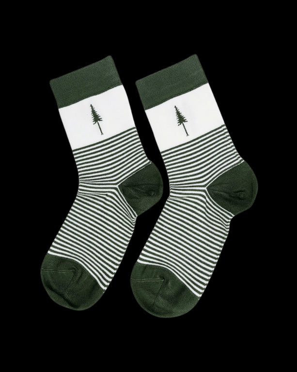 Tree Socks Standard stripes green