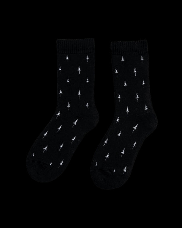 TreeSocks Cosy Allover Black