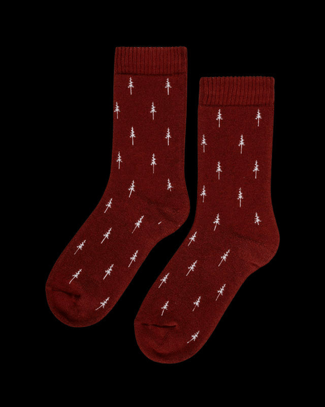 Tree Socks Cosy Allover bordeaux