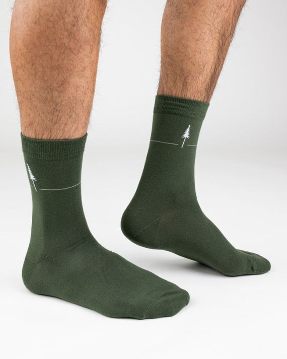 Tree Socks Standard Single green