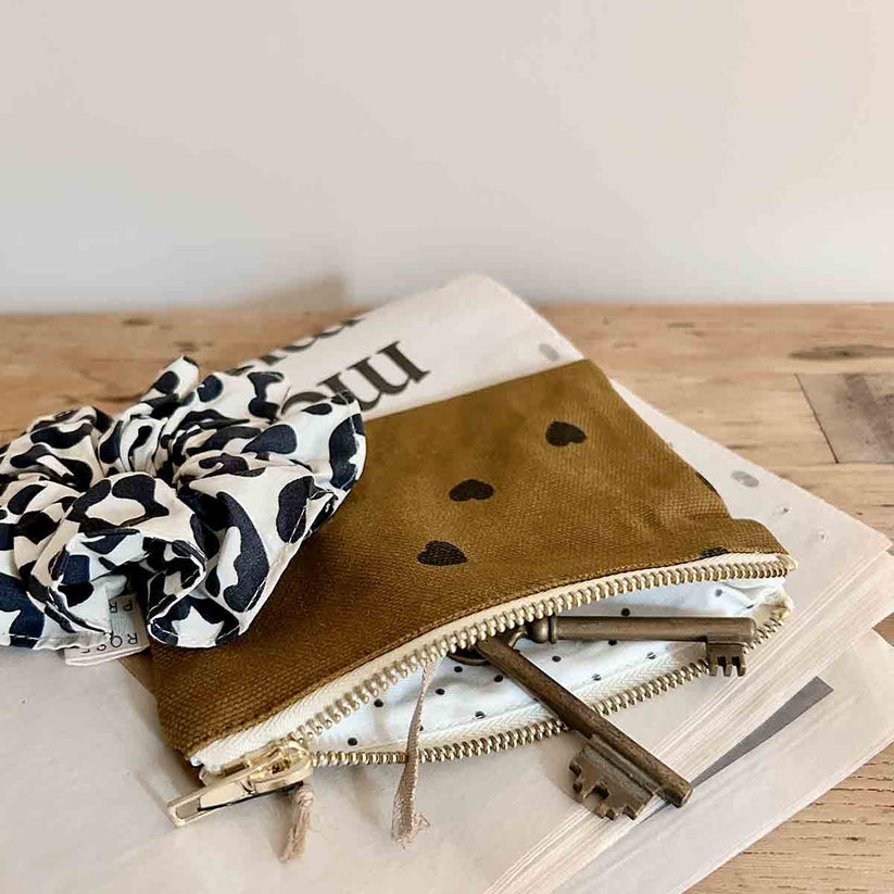Kosmetiktasche Marie klein Herz cumin