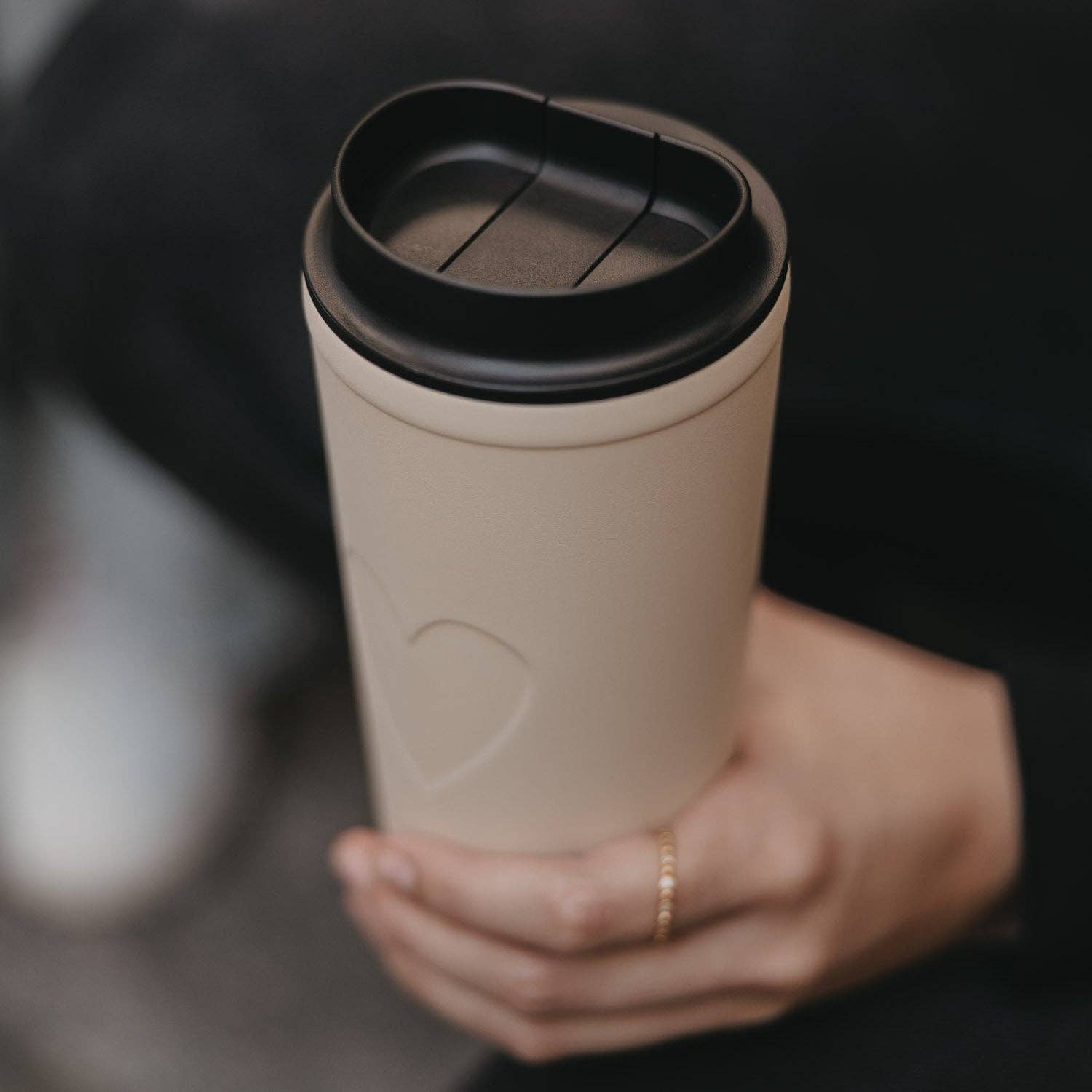 To go Becher Herz creme 540ml (VE = 4 Stk.)