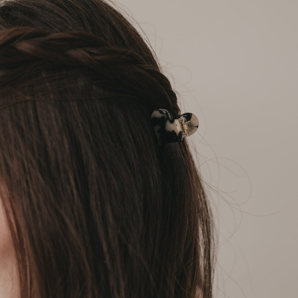 Haarspange Herzform klein Leo