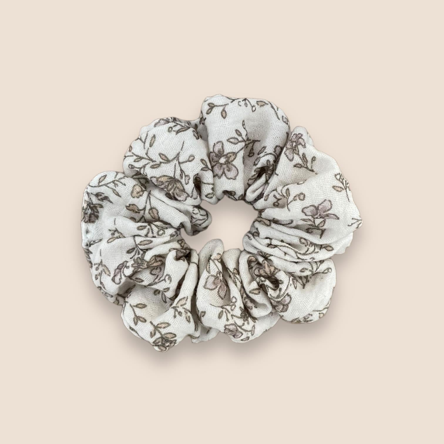 Scrunchie Musselin Vintage Flowers