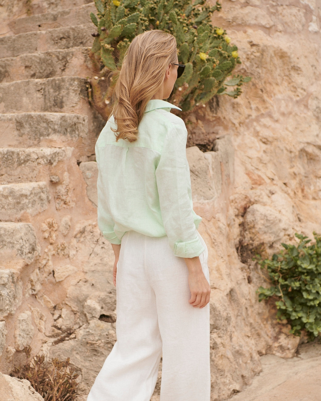 Linen Hemd white Petra