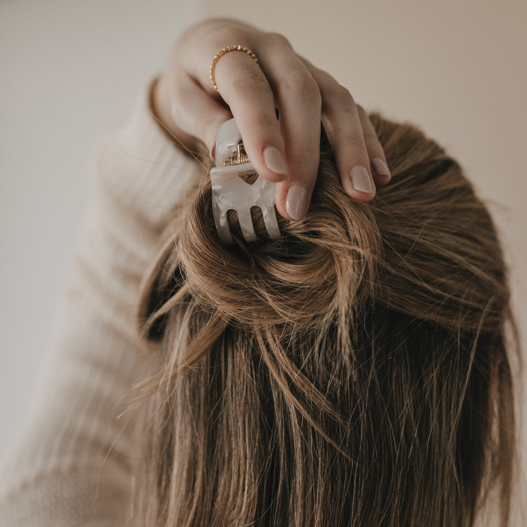 Haarspange klein Herz Pearl