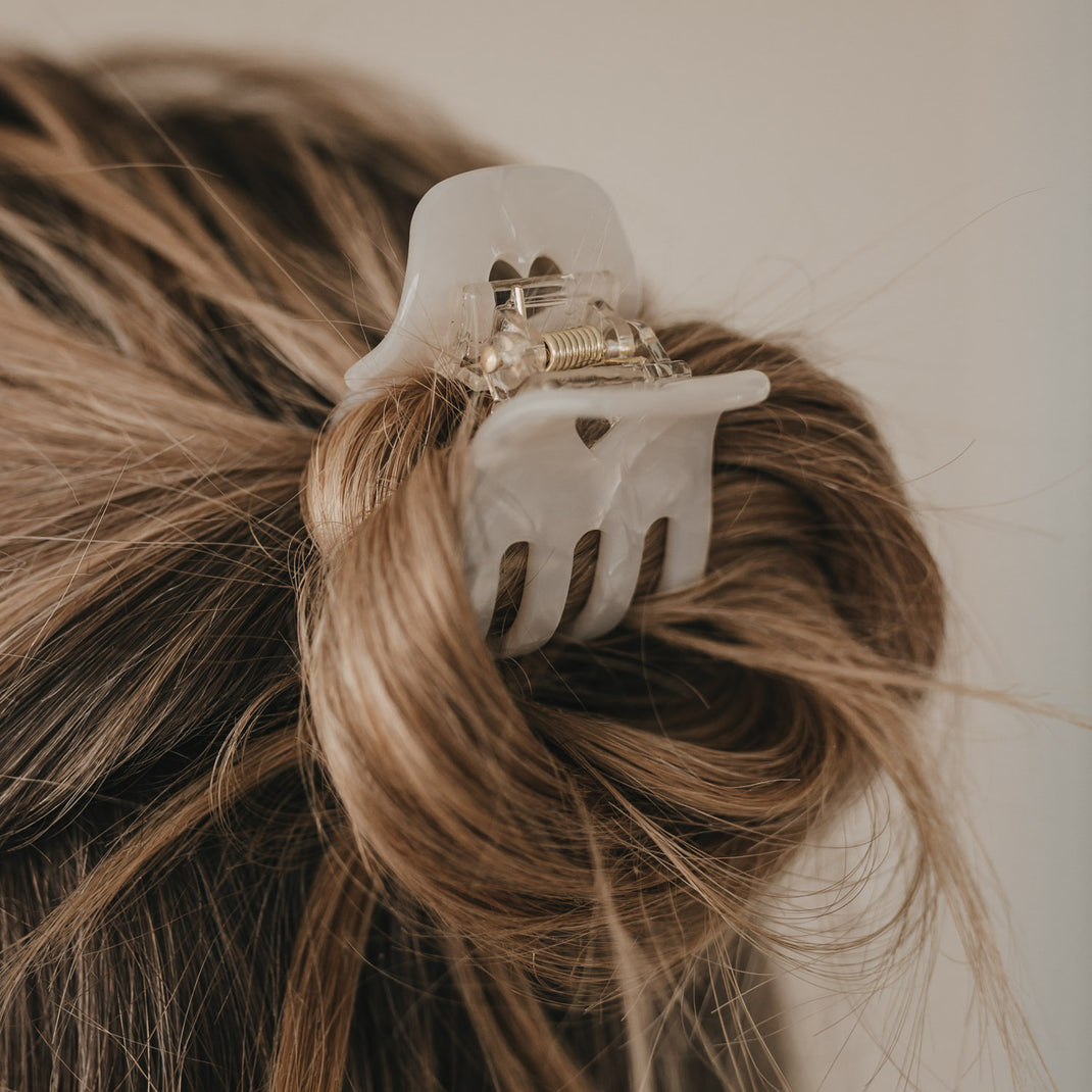 Haarspange klein Herz Pearl