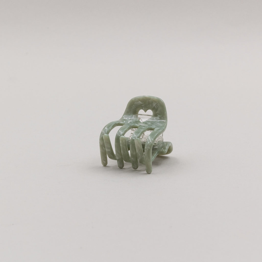 Haarspange klein Herz Jade