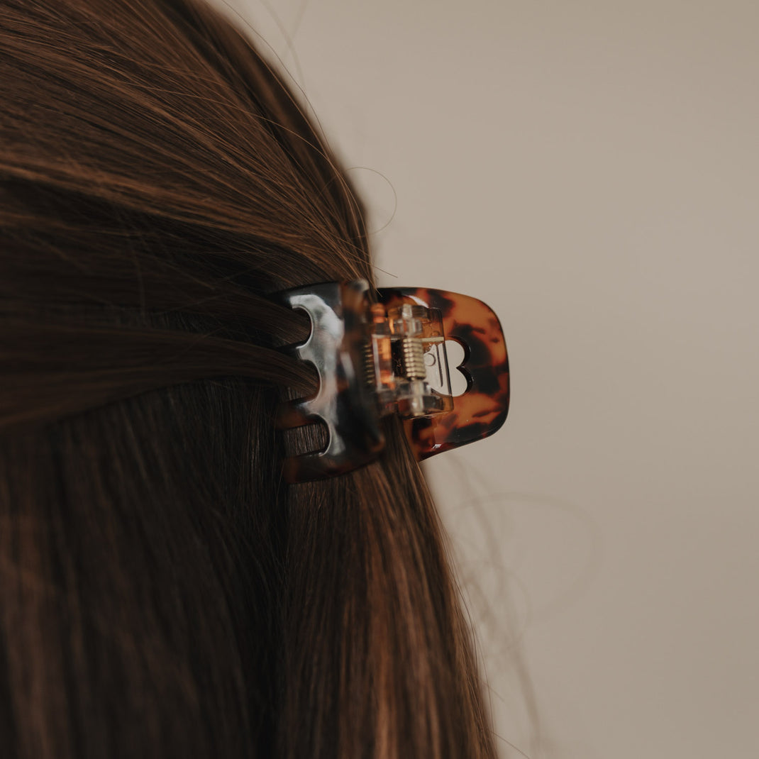 Haarspange klein Herz Amber