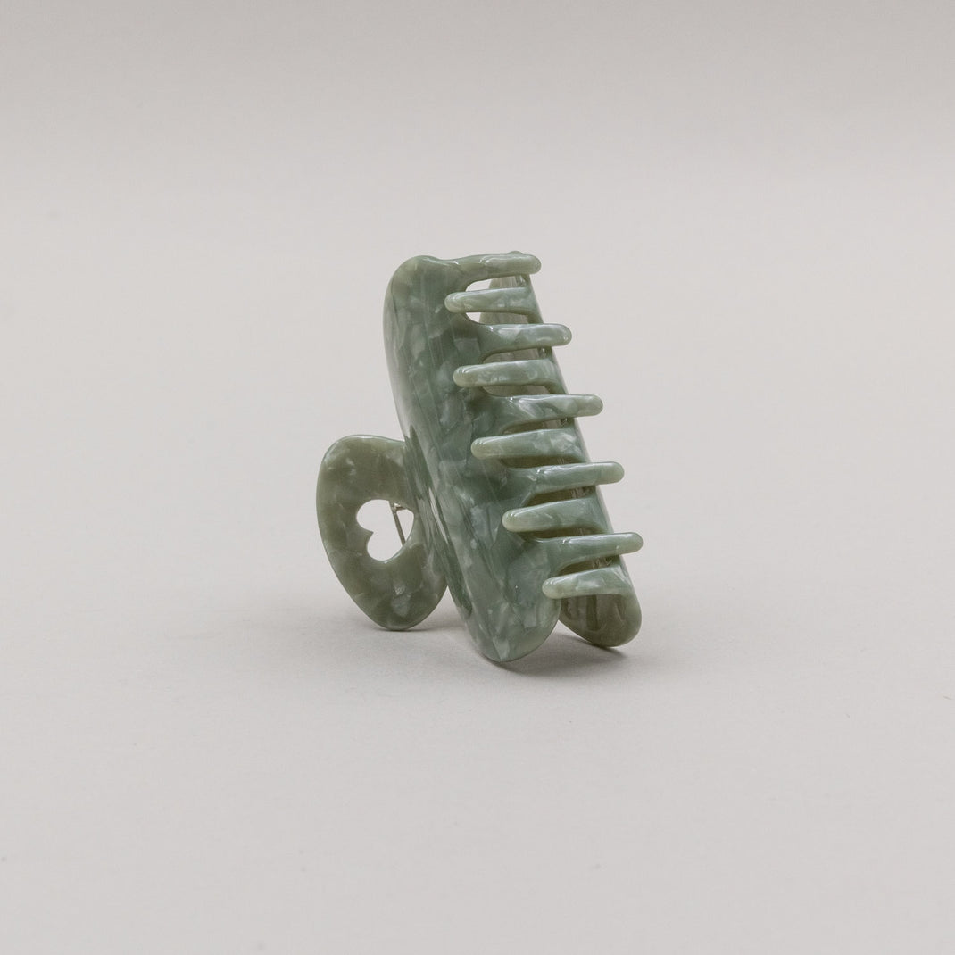 Haarspange groß Herz Jade