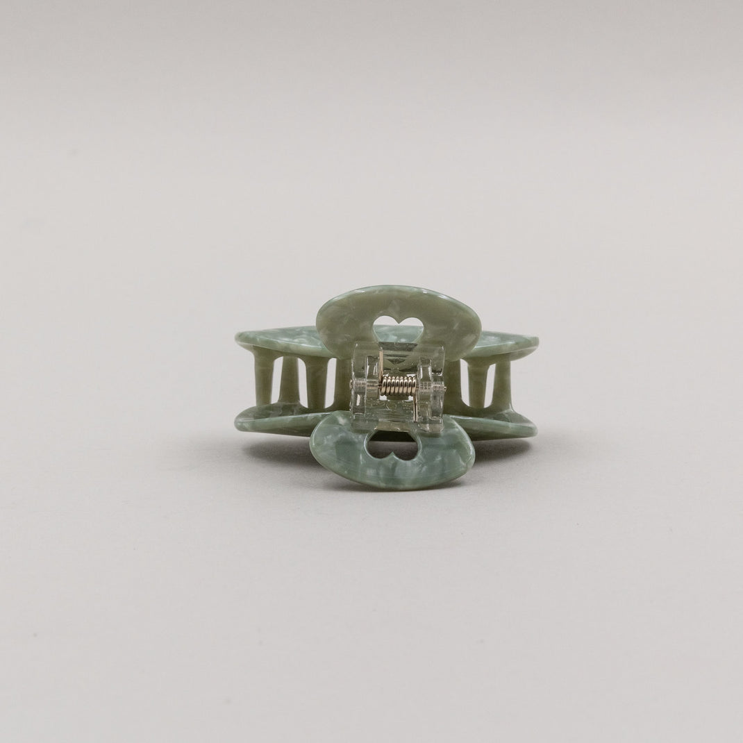 Haarspange groß Herz Jade