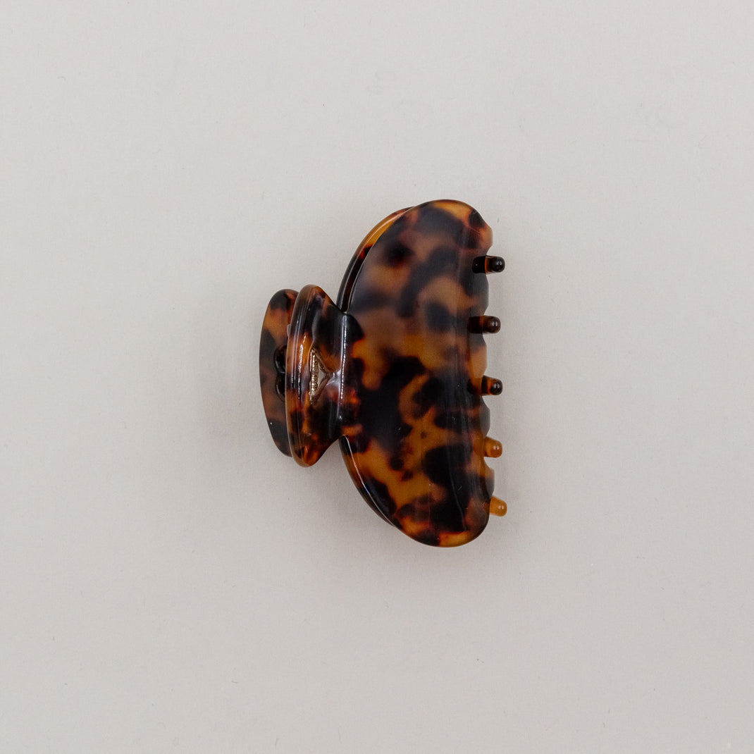 Haarspange groß Herz Amber