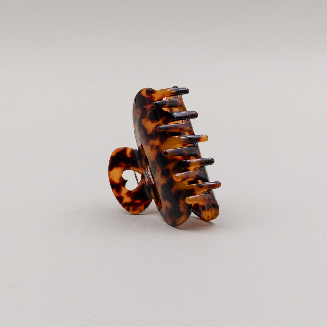 Haarspange groß Herz Amber