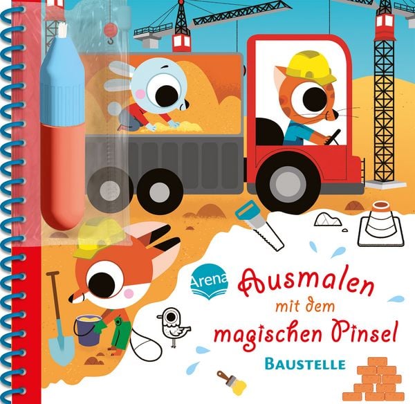 Ausmalen mit dem magischen Pinsel. Baustelle 2