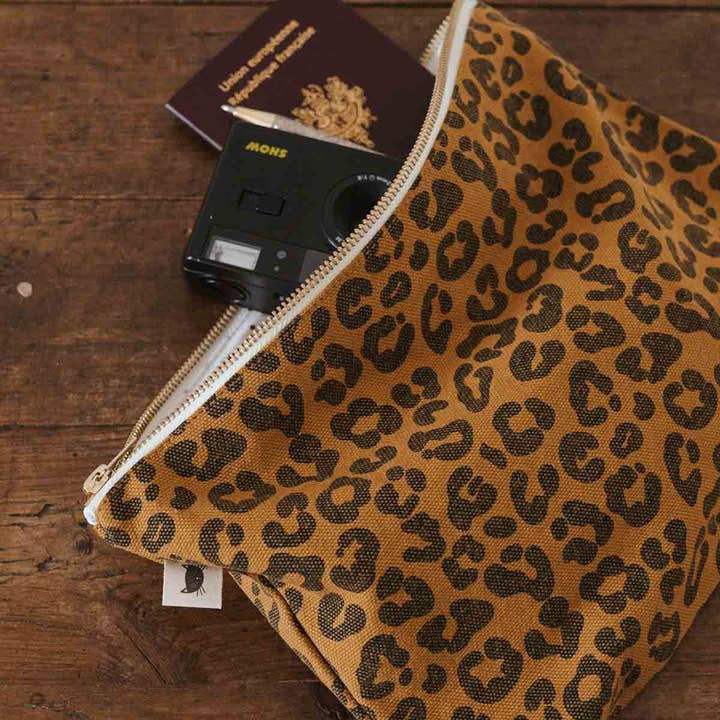 Kosmetiktasche Lili gross Leo caramel