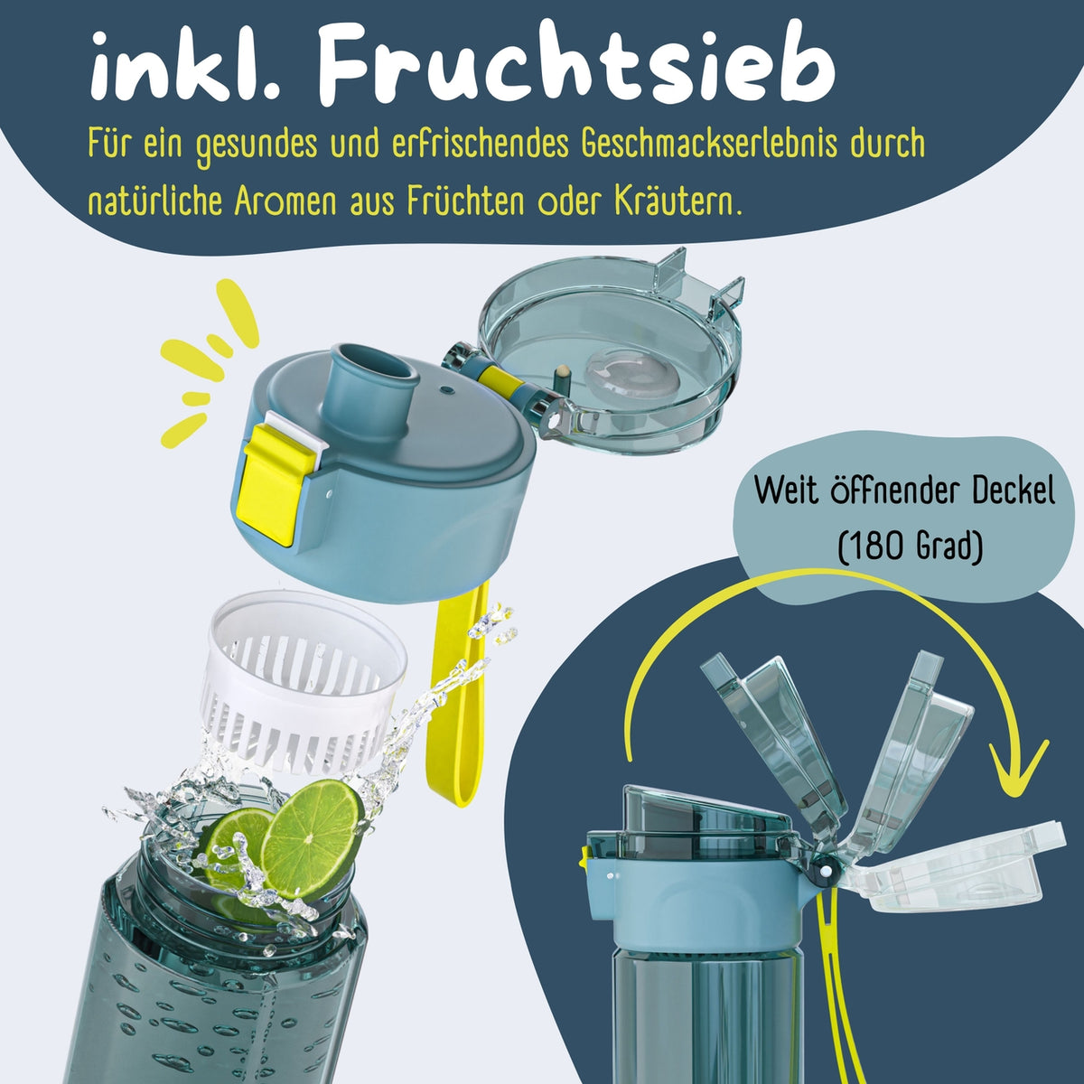 Trinkflasche Bär blau