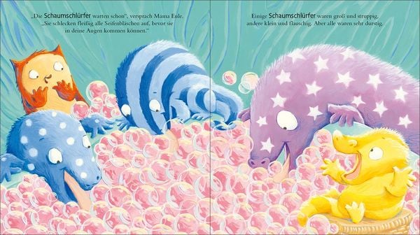 Badezeit für die kleine Eule
