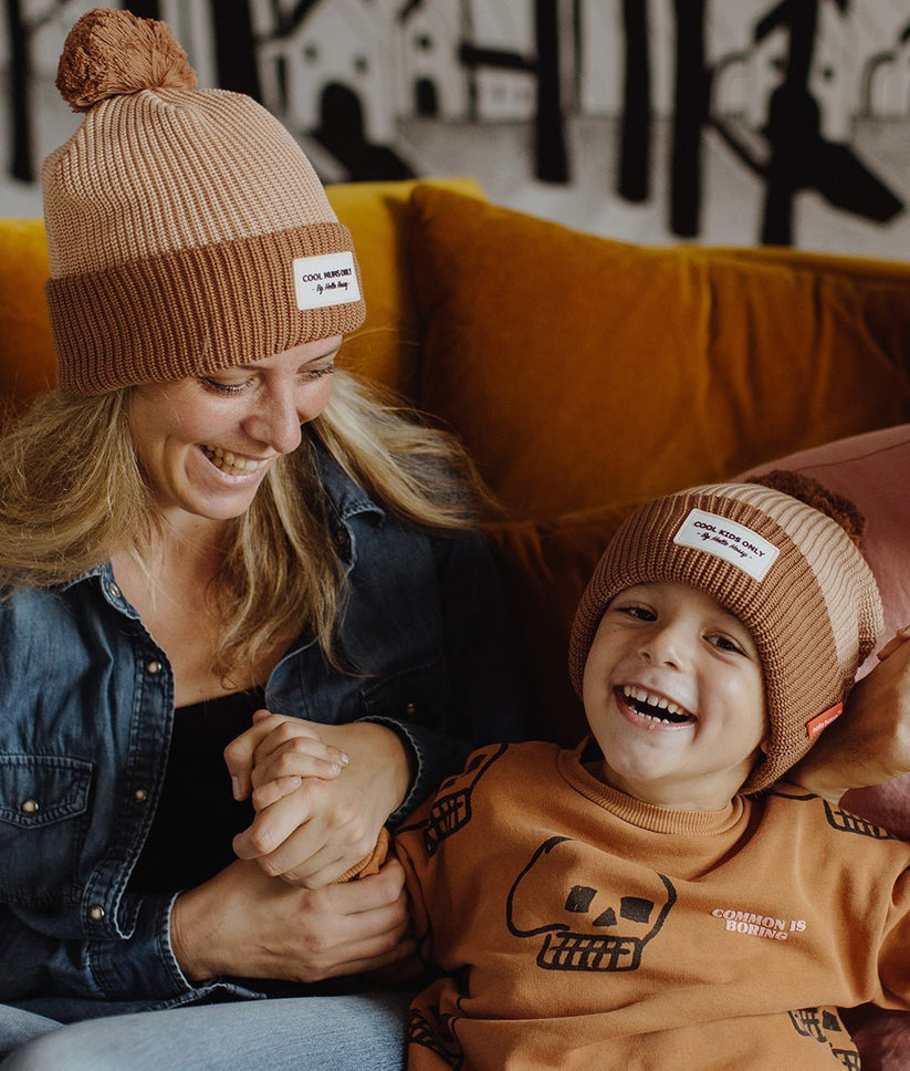 Beanie Block Coffee Adultes