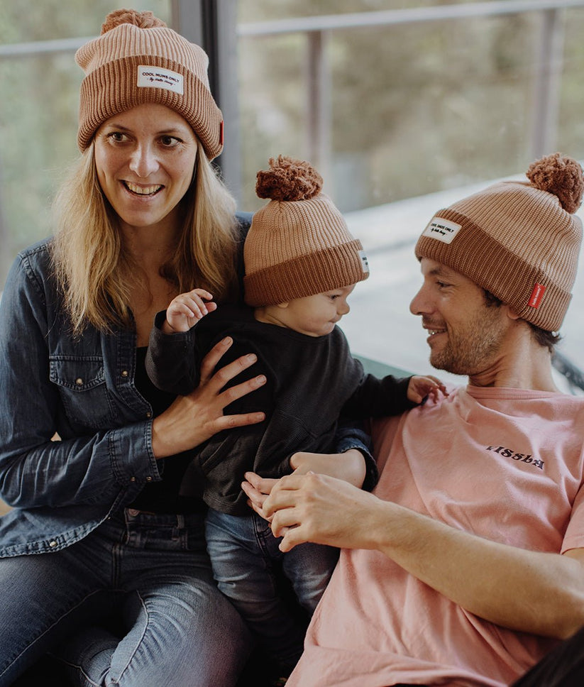 Beanie Block Coffee Adultes