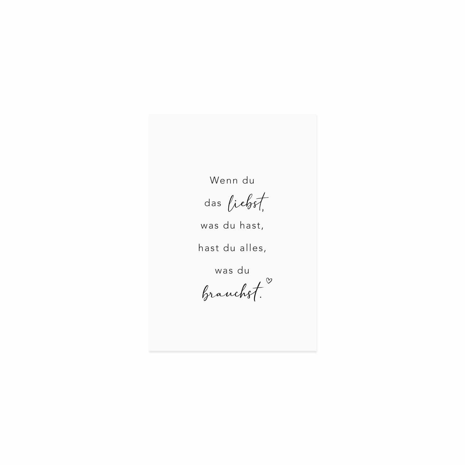 Spruchkarte Alles was du brauchst (VE = 10 Stück)