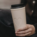 To go Becher Herz creme