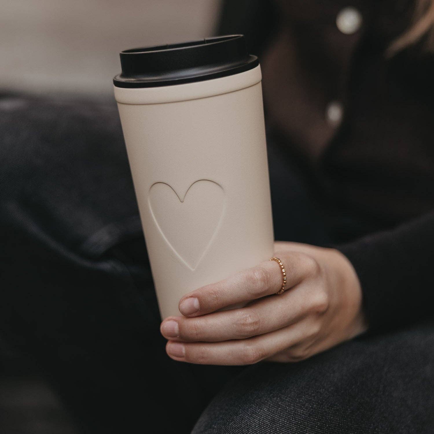 To go Becher Herz creme 540ml (VE = 4 Stk.)
