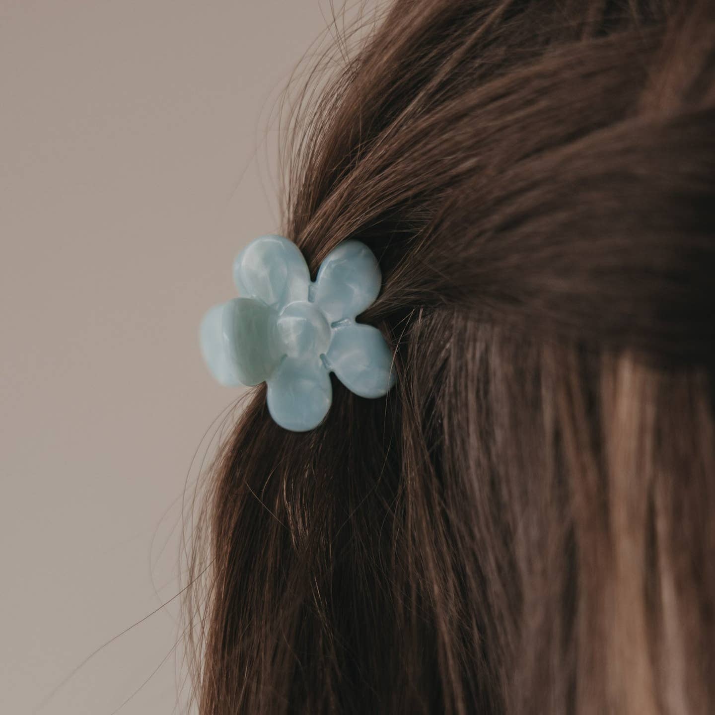 Haarspange Blume Mint