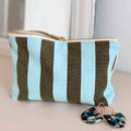 Sofia Tasche Aqua olive gestreift