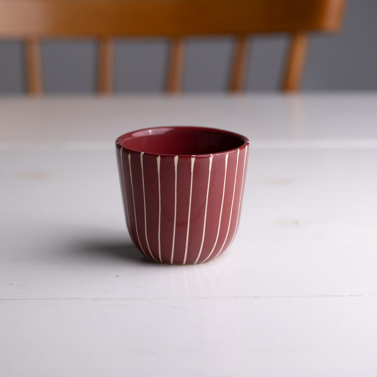 Cappuccinotasse | Striped Dark Cherry