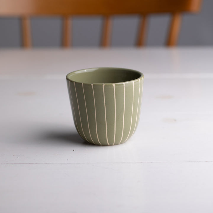 Cappuccinotasse | Striped Olive