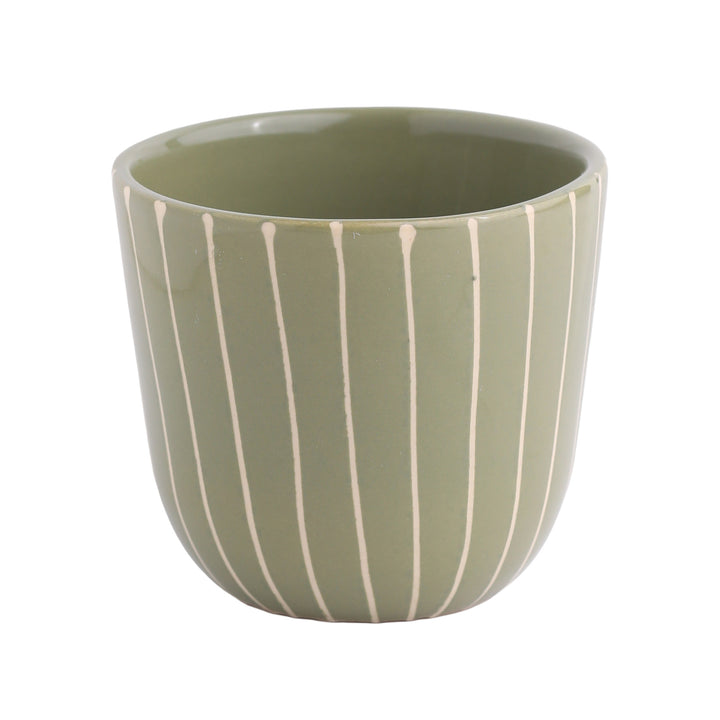 Cappuccinotasse | Striped Olive