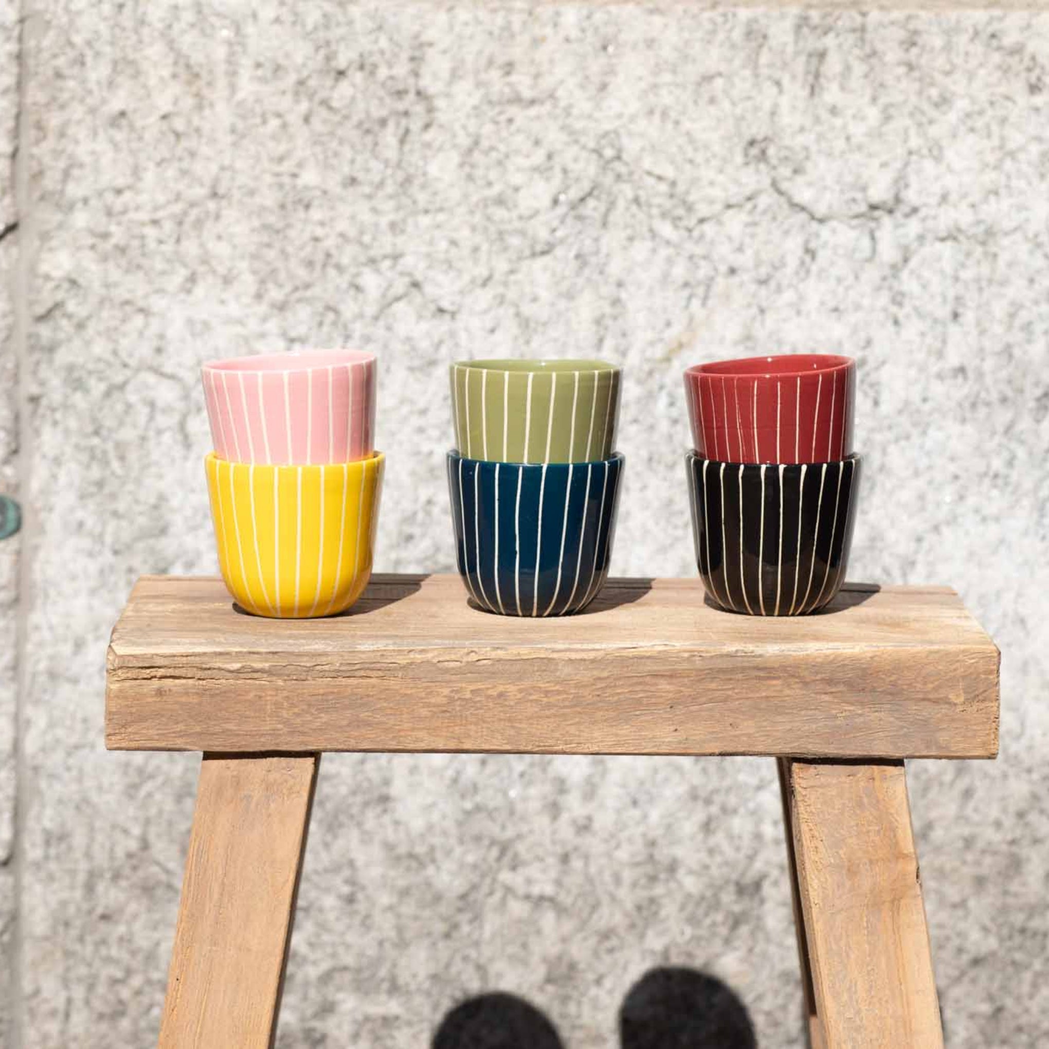 Cappuccinotasse Striped Rosa, Blush Couture
