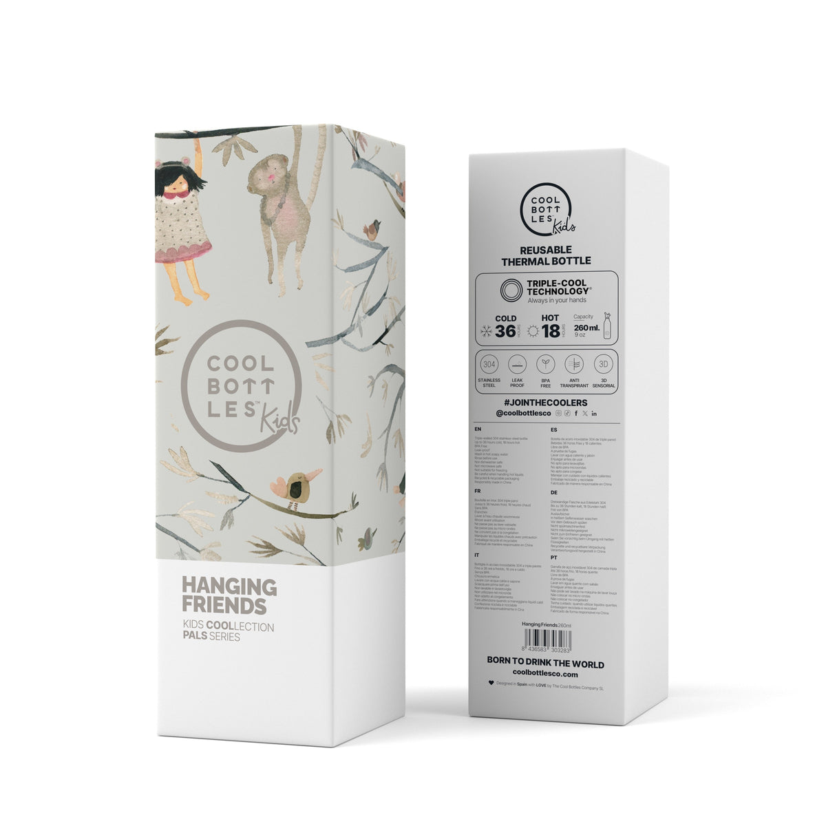 Isolierflasche Hanging Friends 260 ml aus Edelstahl, Ansicht 4, Blush Couture