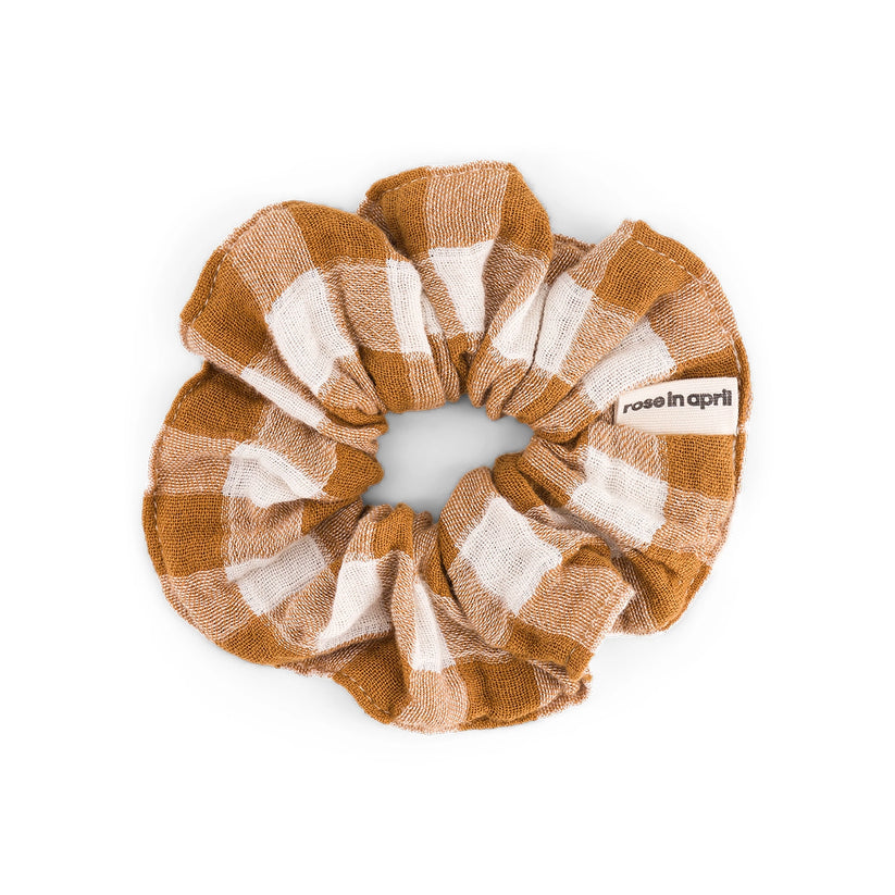 Scrunchie Chouchou Vichy caramel- Kids