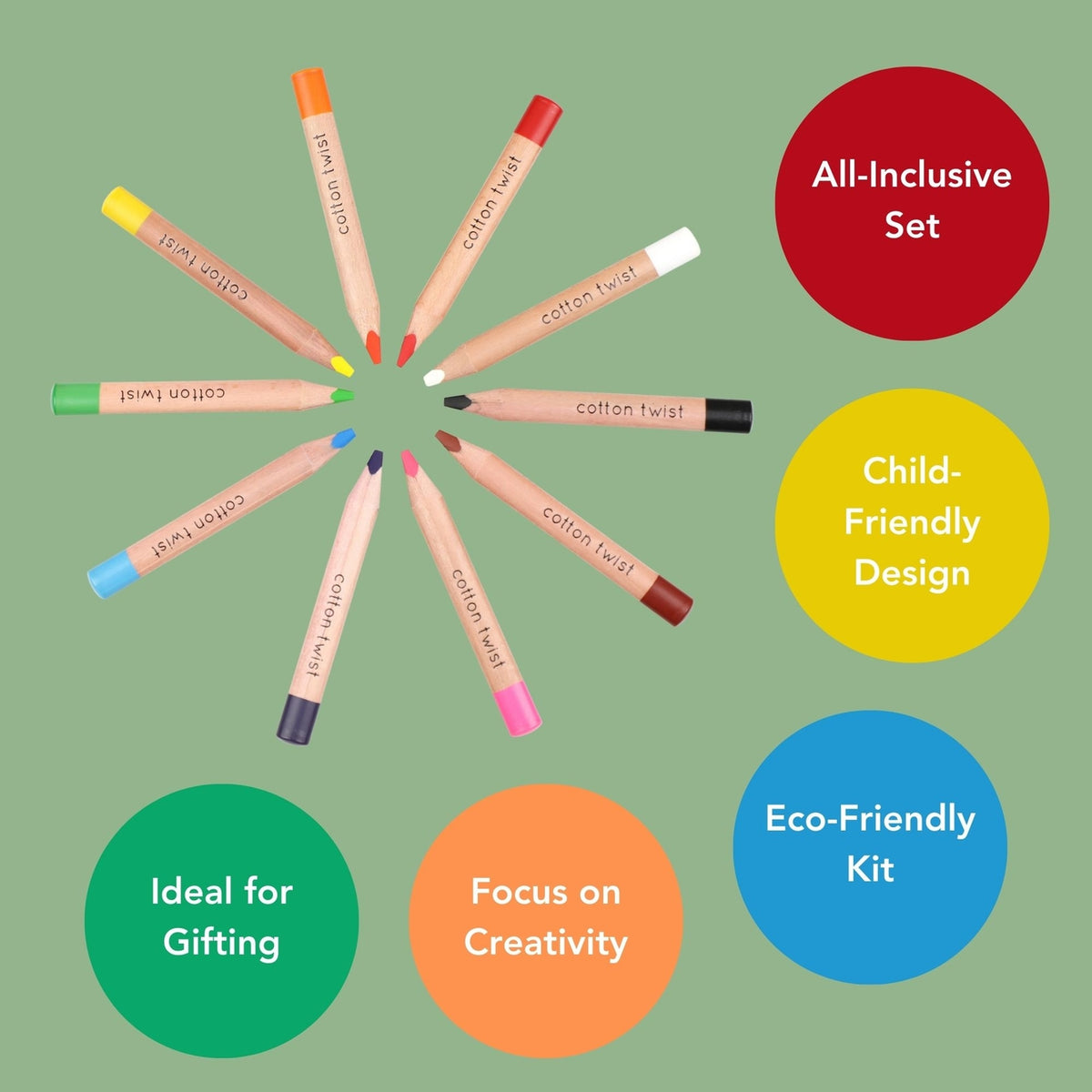 Bright mix watercolour pencils