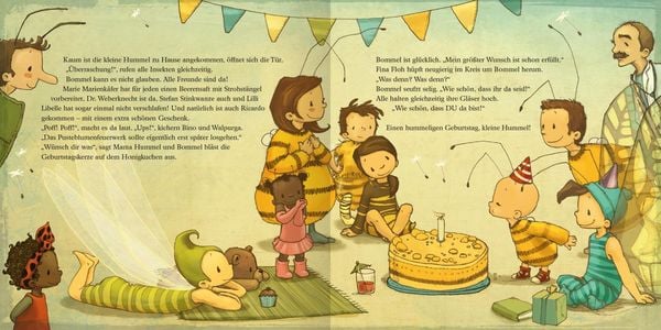 Die kleine Hummel Bommel feiert Geburtstag