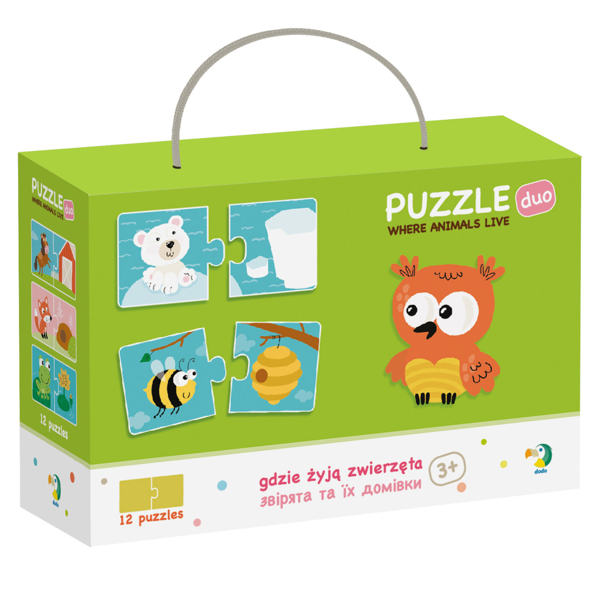 Puzzle Duo Wo leben die Tiere 36Mte