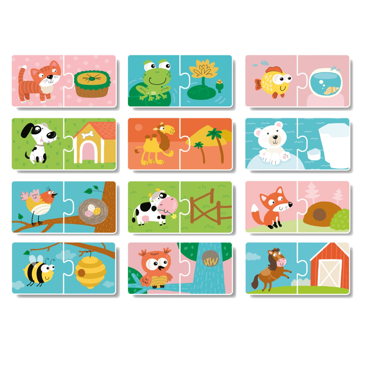 Puzzle Duo Wo leben die Tiere 36Mte