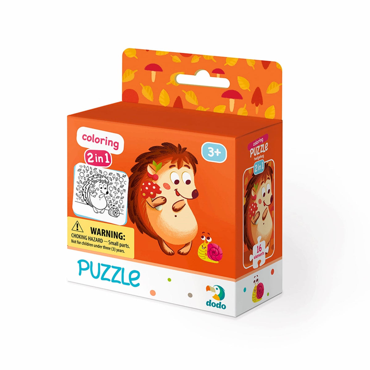 Puzzle zum Ausmalen 2in1 Igel 16Teile 36M+