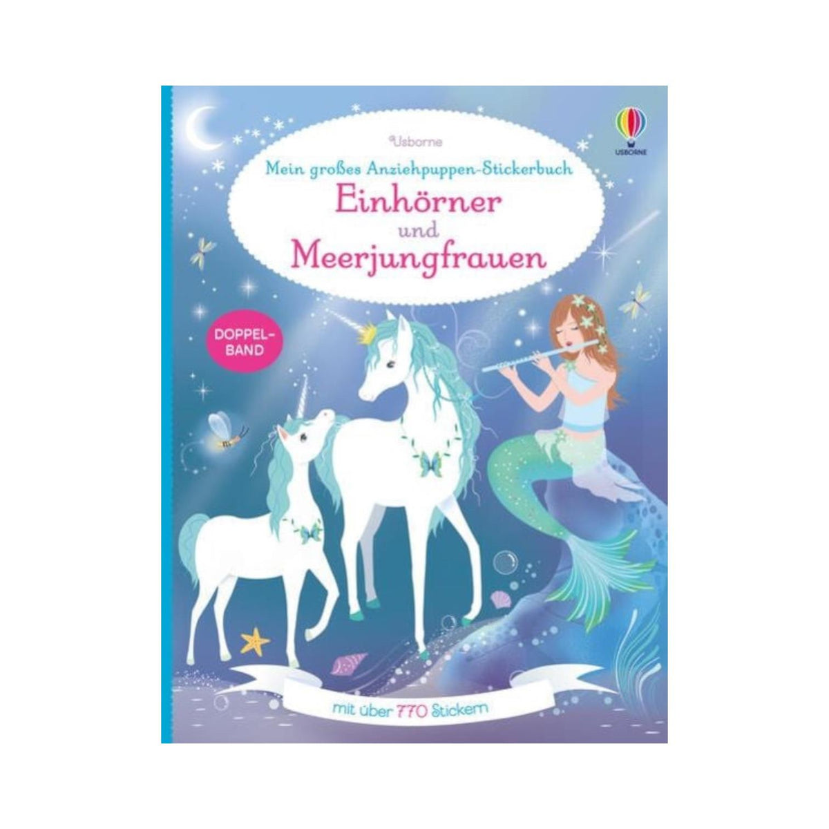 Grosses Anziehpuppen-Stickerbuch - Einhörner & Meerjungfrauen