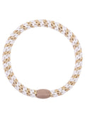 KKNEKKI Slim white-beige glitter stripe