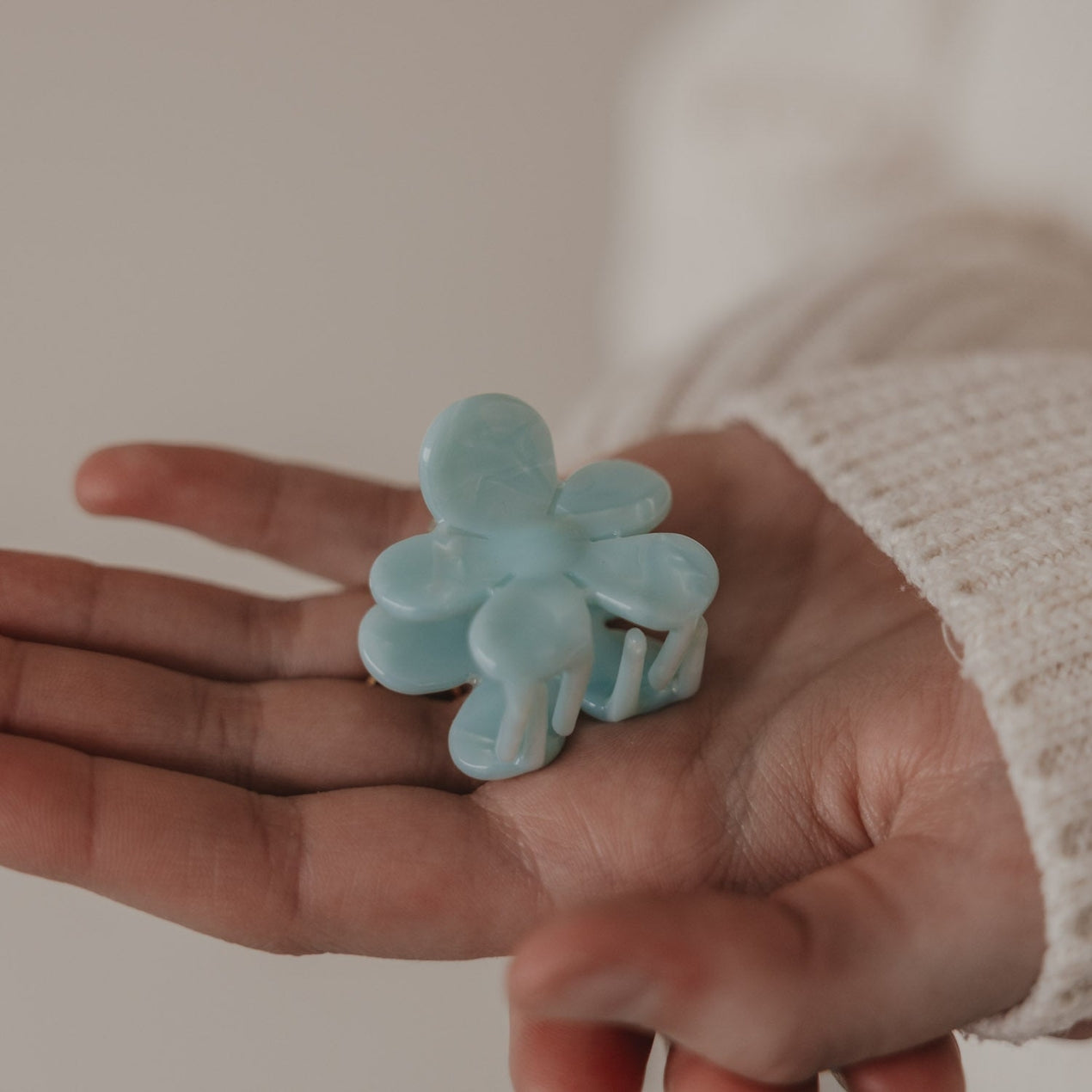 Haarspange Blume Mint
