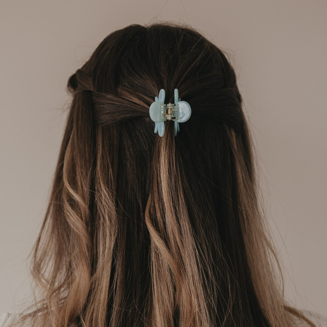 Haarspange Blume Mint