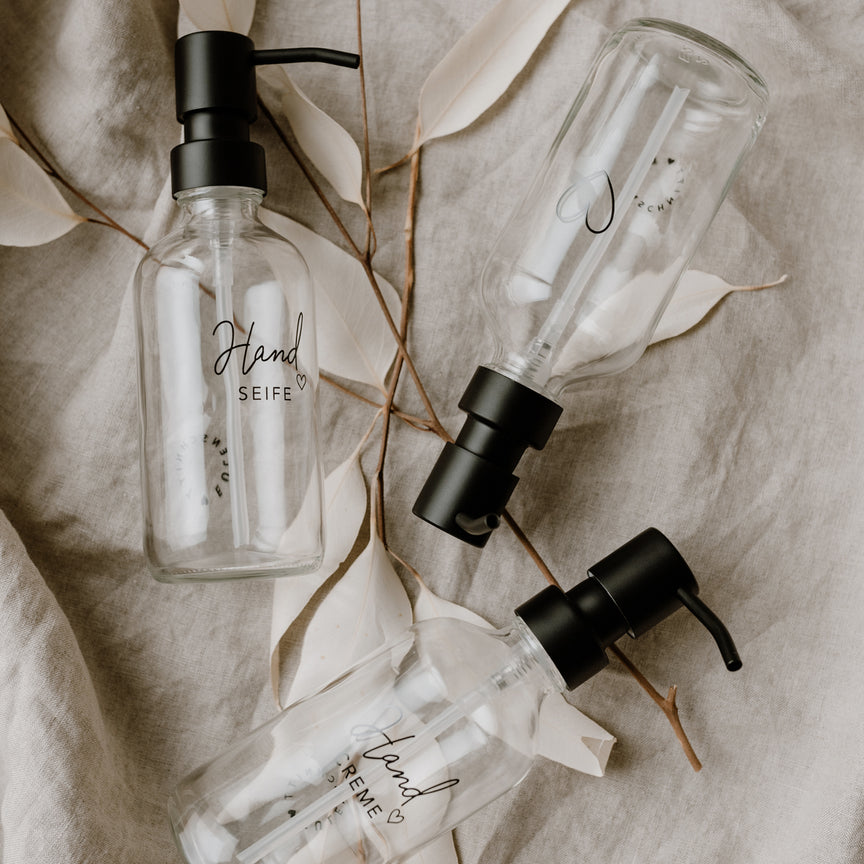 Seifenspender transparent Handcreme