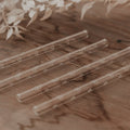 Strohhalme Herzen aus Glas 4er Set 13cm