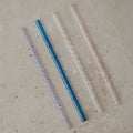 Strohhalme gedreht 20cm rosa 4er Set