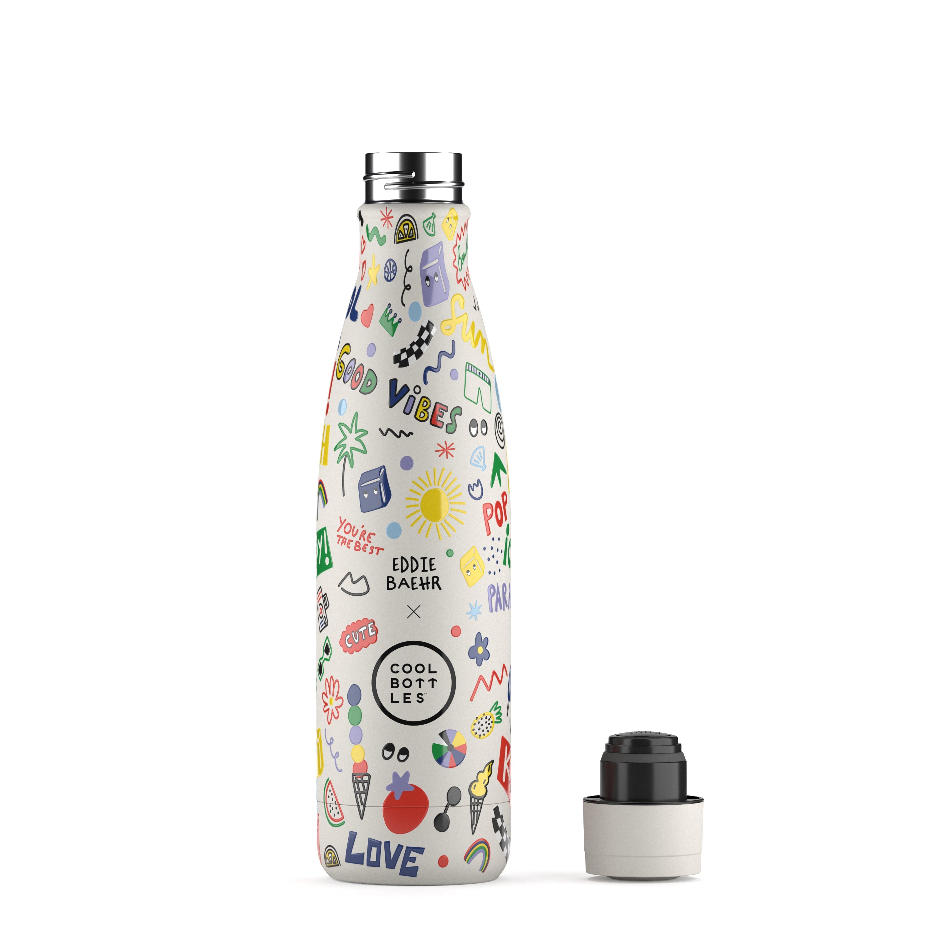 Isolierflasche Good Vibes 500 ml aus Edelstahl, Ansicht 4, Blush Couture
